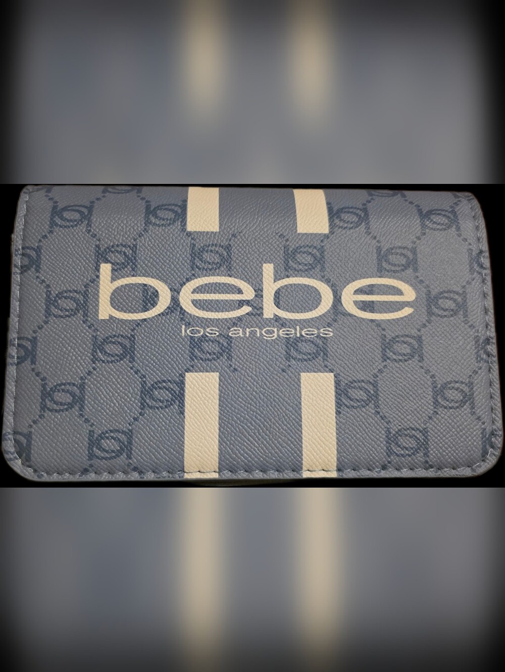 bebe Blue W/White Detailing Crossbody